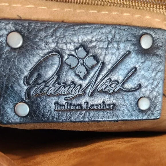 Patricia Nash Black Leather Satchel - Picture 13 of 13